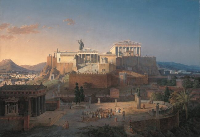 Akropolis van Athene, een artistieke impressie